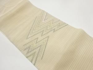 絽綴れ幾何学模様織出し名古屋帯